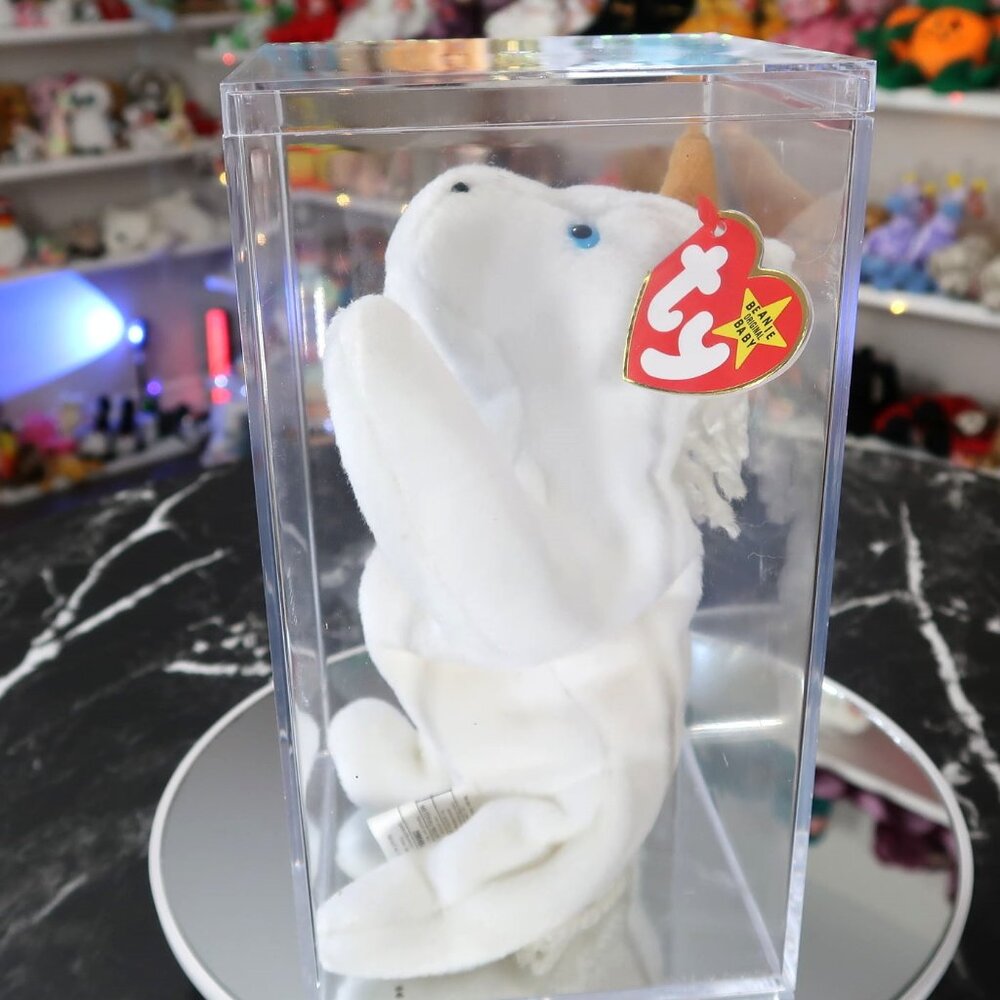 Ty Beanie Baby - Mystic the Unicorn (Brown Horn, Yarn Mane) | MWMT - Mint Tags